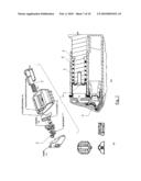 WRISTBAND-MOUNTED DISPENSER FOR LIQUIDS AND POWDERS WITH AN IMPROVED DISPENSING MECHANISM diagram and image