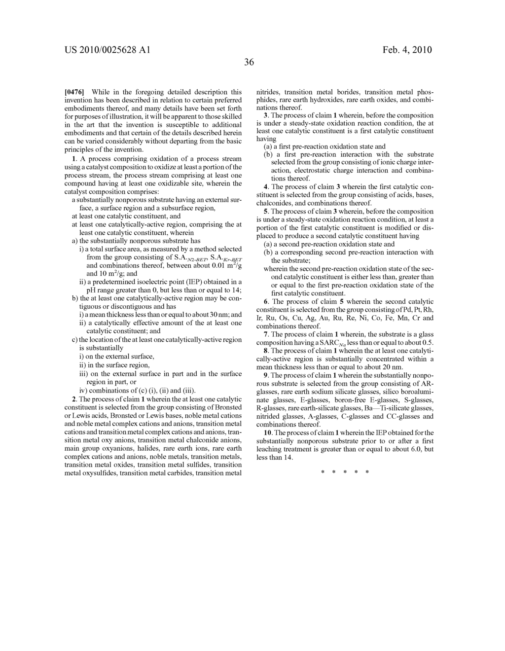 Oxidation Processes Using Functional Surface Catalyst Composition - diagram, schematic, and image 39