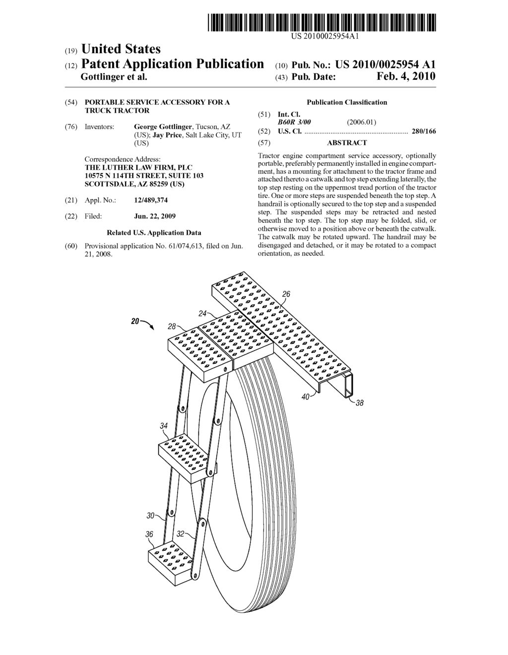 PORTABLE SERVICE ACCESSORY FOR A TRUCK TRACTOR - diagram, schematic, and image 01