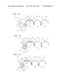 DEVICE FOR CONNECTING THE GANGWAY BELLOWS COVER AND THE CHASSIS OF ARTICULATED VEHICLES diagram and image