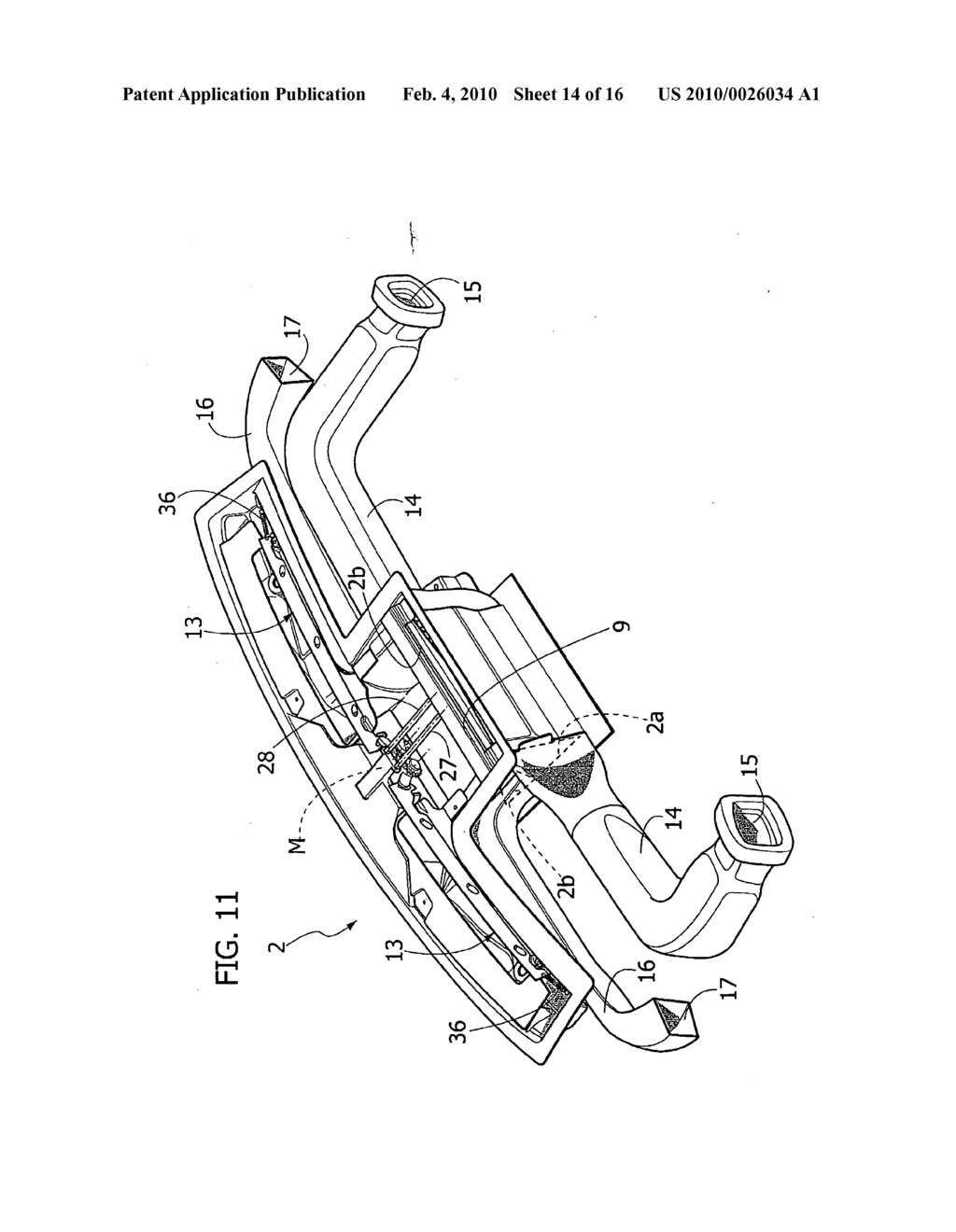 MOTOR-VEHICLE DASHBOARD WITH MAIN CENTRAL PORTION HAVING NO OUTFLOW APERTURES FOR THE VENTILATION AIR - diagram, schematic, and image 15