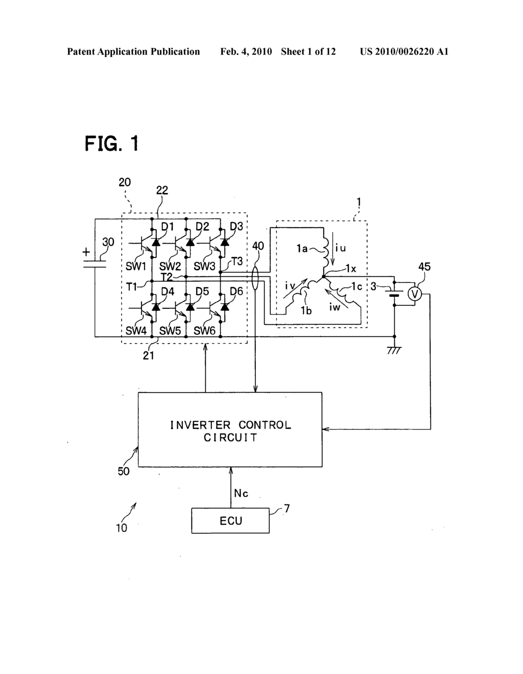 Driving apparatus for multi-phase AC synchronous motor - diagram, schematic, and image 02