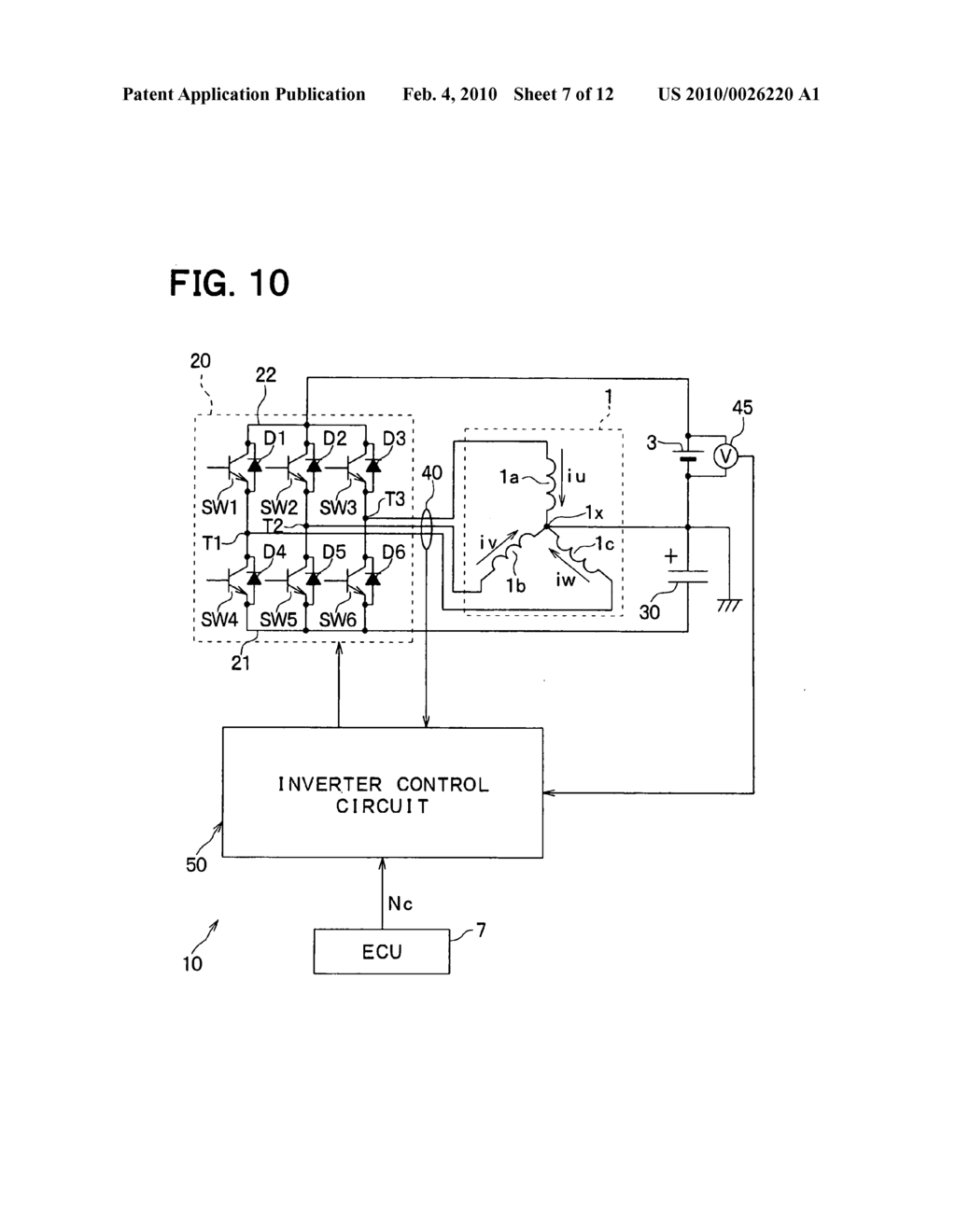 Driving apparatus for multi-phase AC synchronous motor - diagram, schematic, and image 08