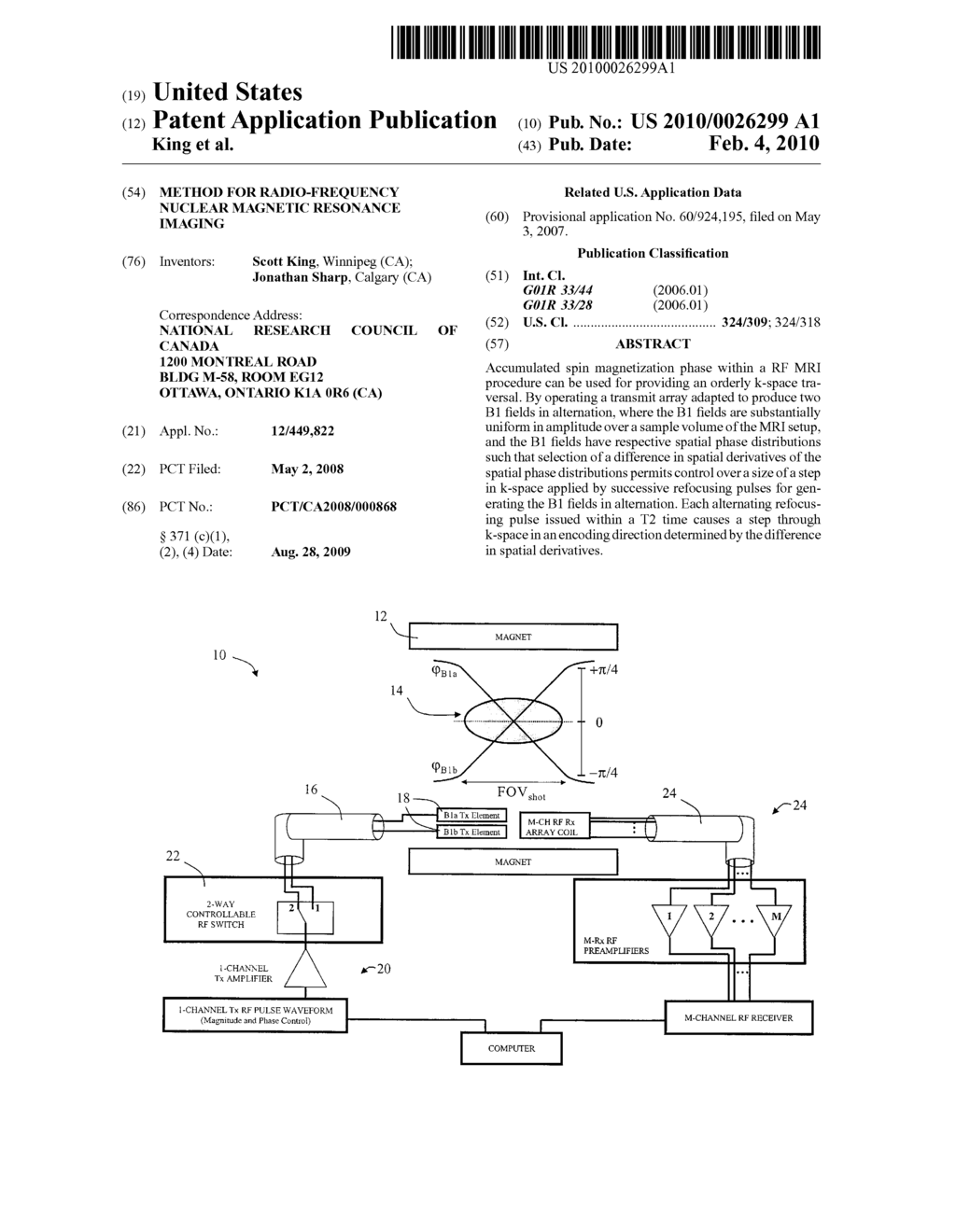 METHOD FOR RADIO-FREQUENCY NUCLEAR MAGNETIC RESONANCE IMAGING - diagram, schematic, and image 01