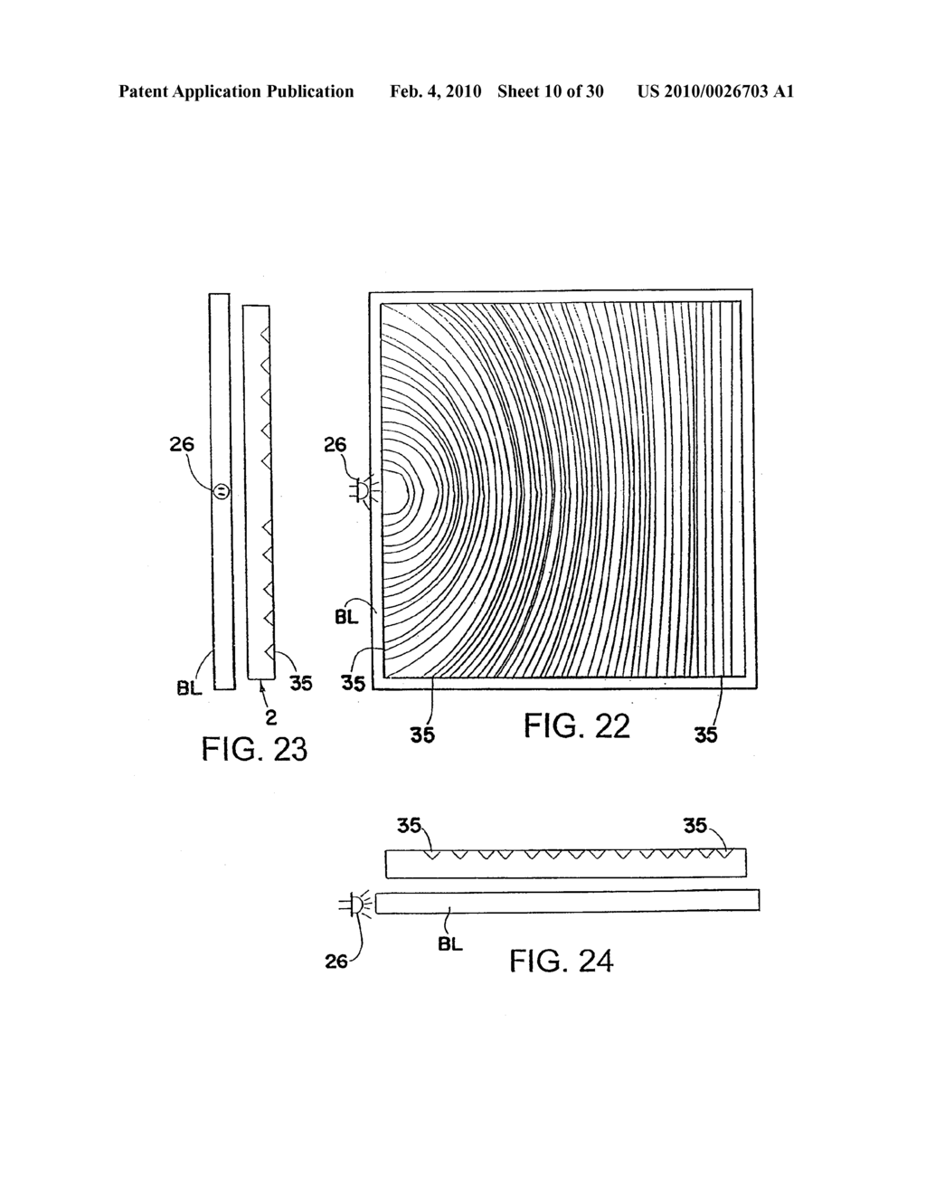 OPTICALLY TRANSMISSIVE SUBSTRATES AND LIGHT EMITTING ASSEMBLIES AND METHODS OF MAKING SAME, AND METHODS OF DISPLAYING IMAGES USING THE OPTICALLY TRANSMISSIVE SUBSTRATES AND LIGHT EMITTING ASSEMBLIES - diagram, schematic, and image 11