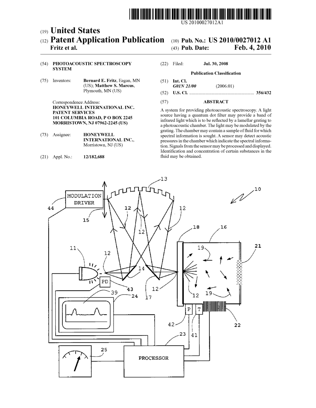 PHOTOACOUSTIC SPECTROSCOPY SYSTEM - diagram, schematic, and image 01