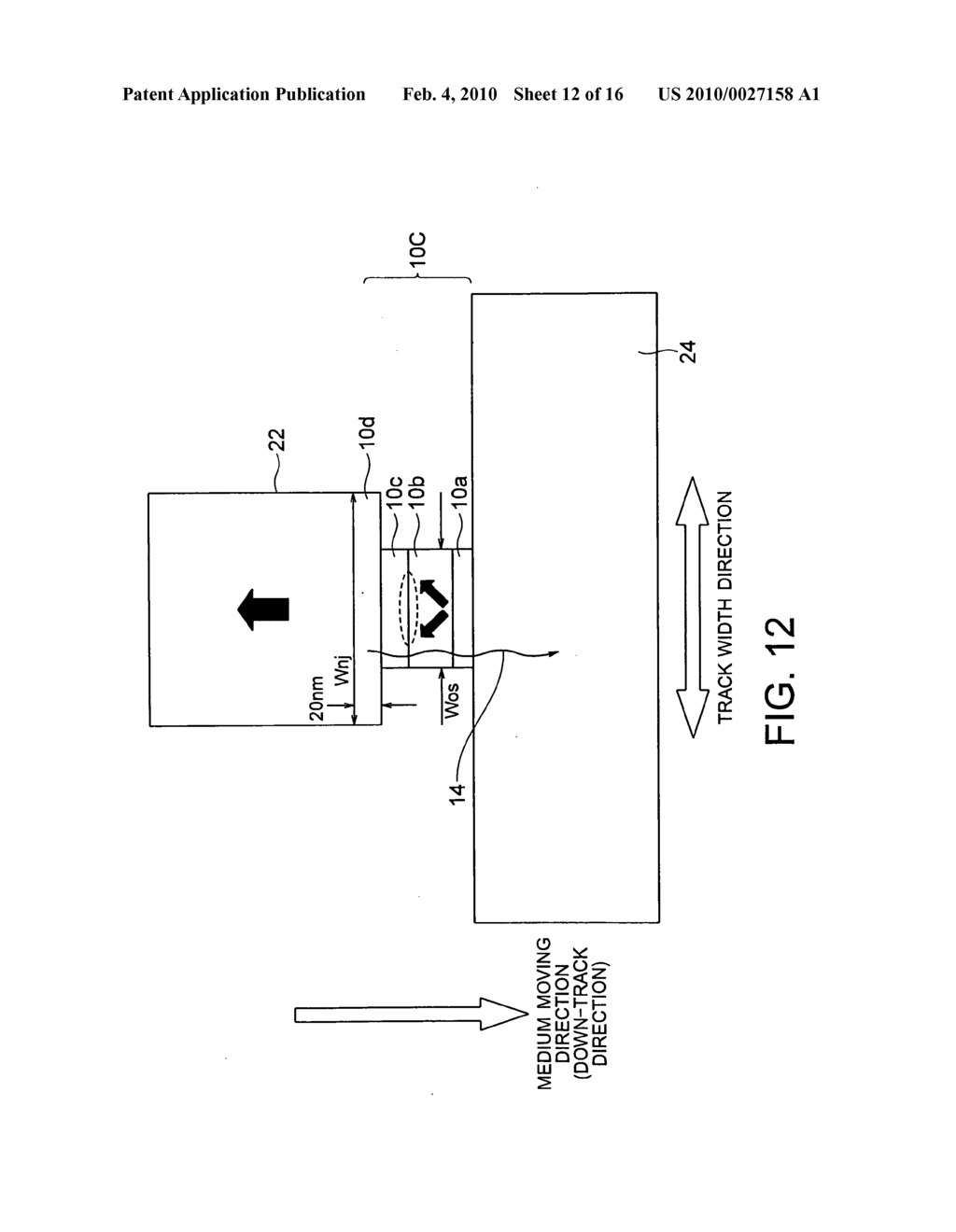 Magnetic head for high-frequency field assist recording and magnetic recording apparatus using magnetic head for high-frequency field assist recording - diagram, schematic, and image 13