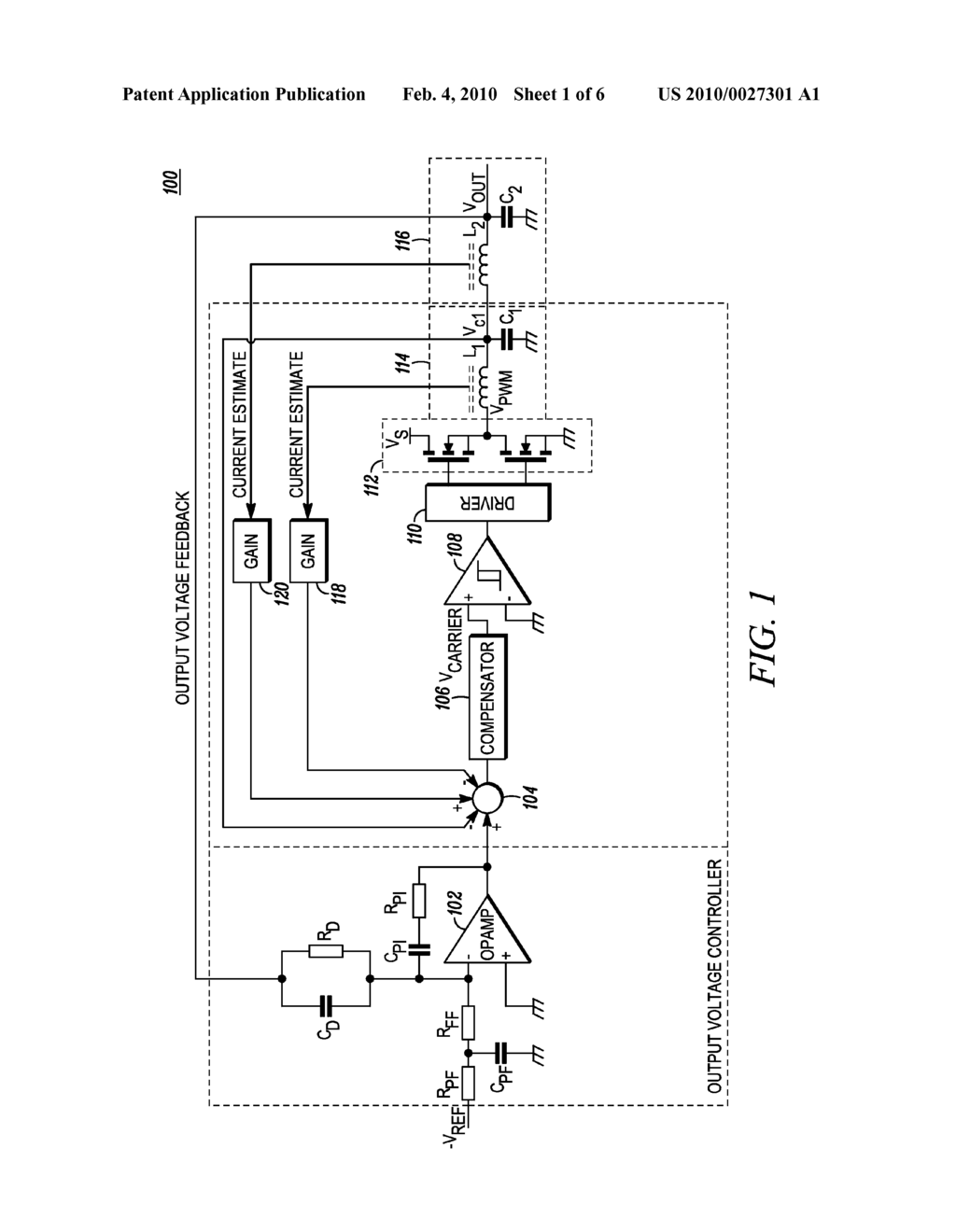 BAND-PASS CURRENT MODE CONTROL SCHEME FOR SWITCHING POWER CONVERTERS WITH HIGHER-ORDER OUTPUT FILTERS - diagram, schematic, and image 02