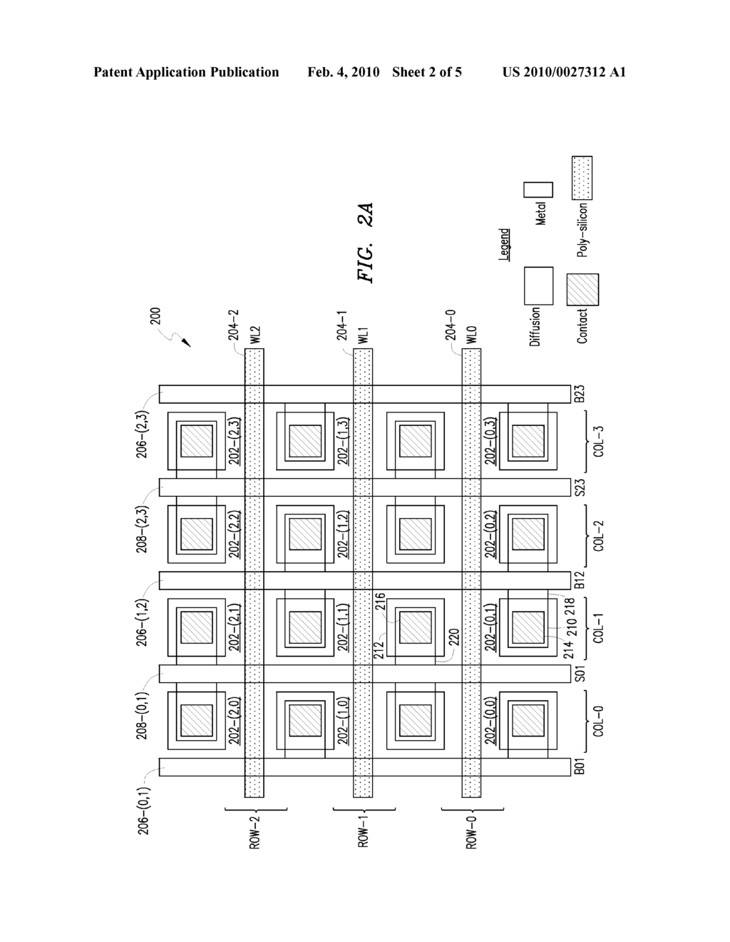 Compact Virtual Ground Diffusion Programmable ROM Array Architecture, System and Method - diagram, schematic, and image 03