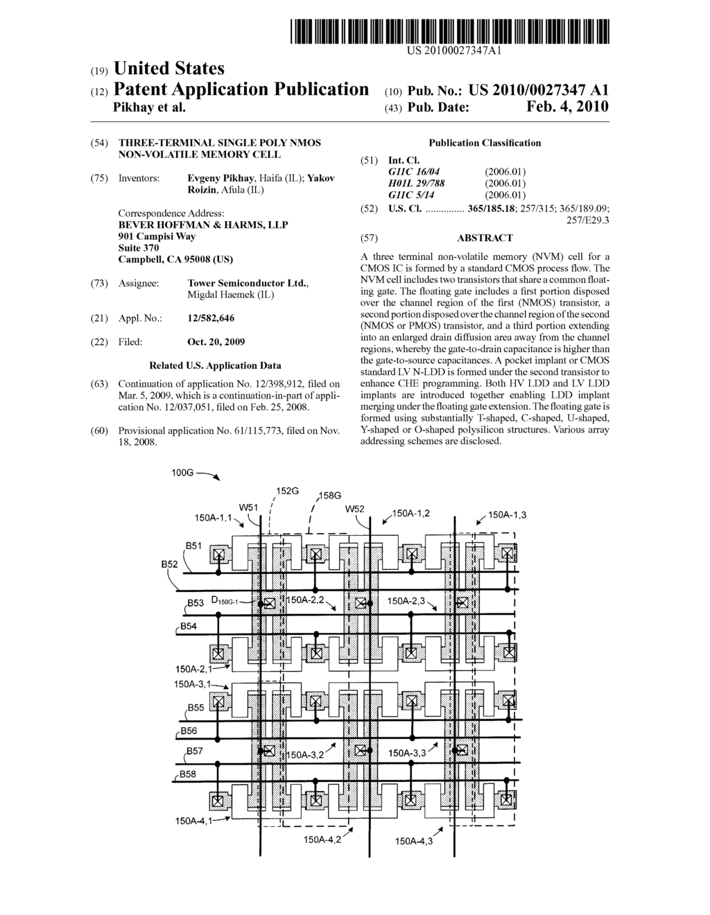 Three-Terminal Single Poly NMOS Non-Volatile Memory Cell - diagram, schematic, and image 01