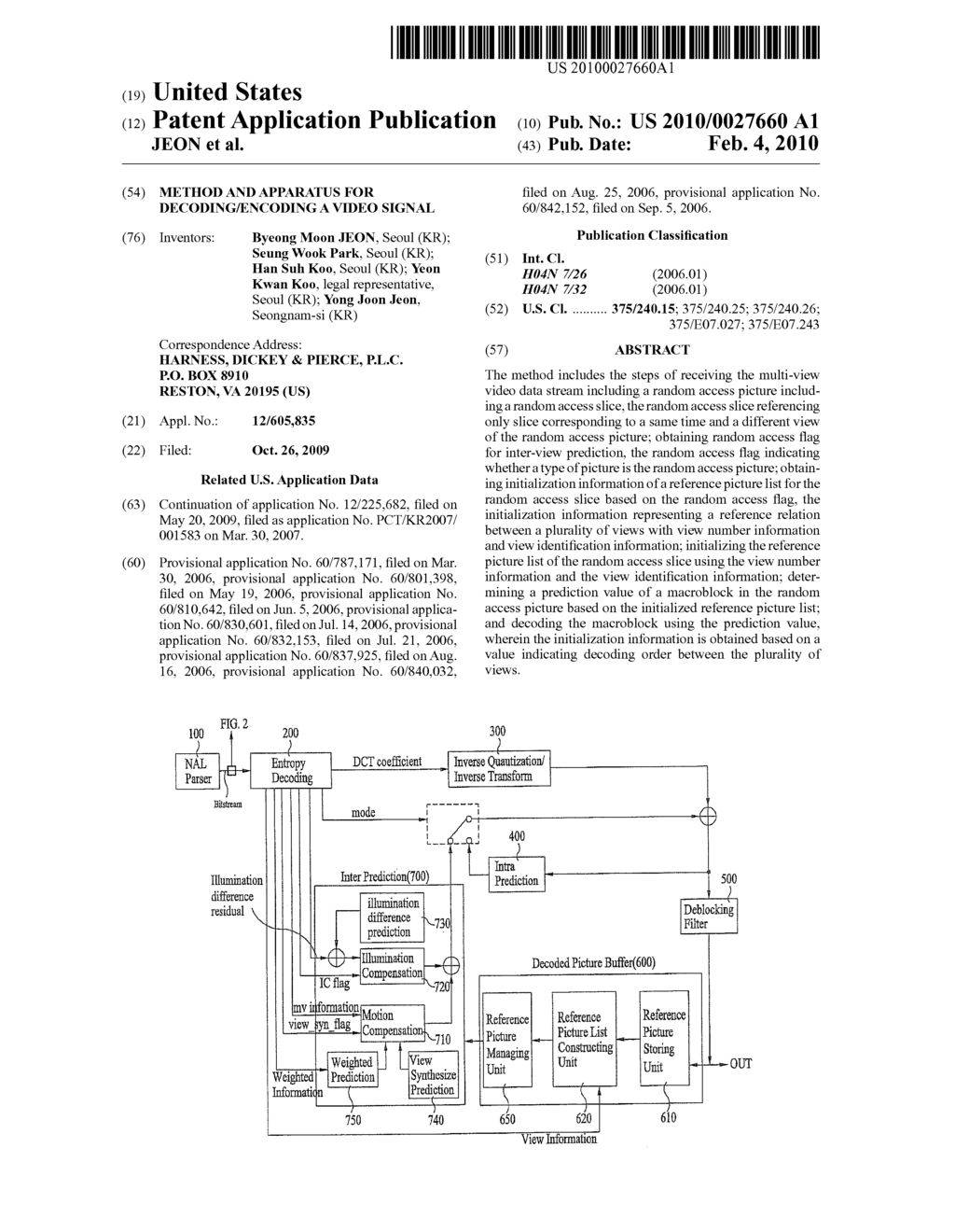 METHOD AND APPARATUS FOR DECODING/ENCODING A VIDEO SIGNAL - diagram, schematic, and image 01