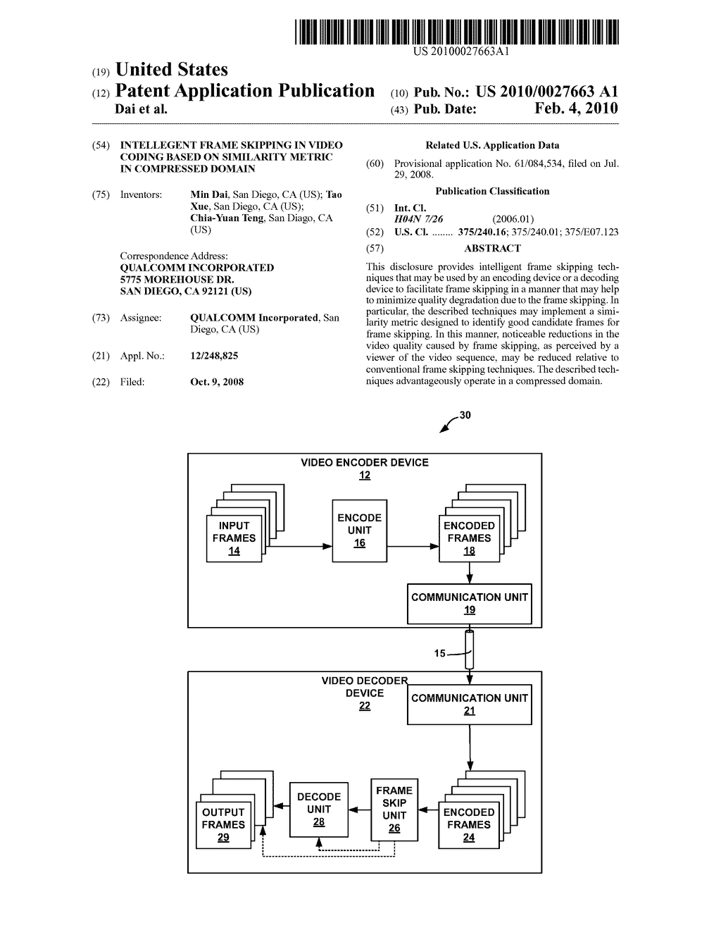 INTELLEGENT FRAME SKIPPING IN VIDEO CODING BASED ON SIMILARITY METRIC IN COMPRESSED DOMAIN - diagram, schematic, and image 01