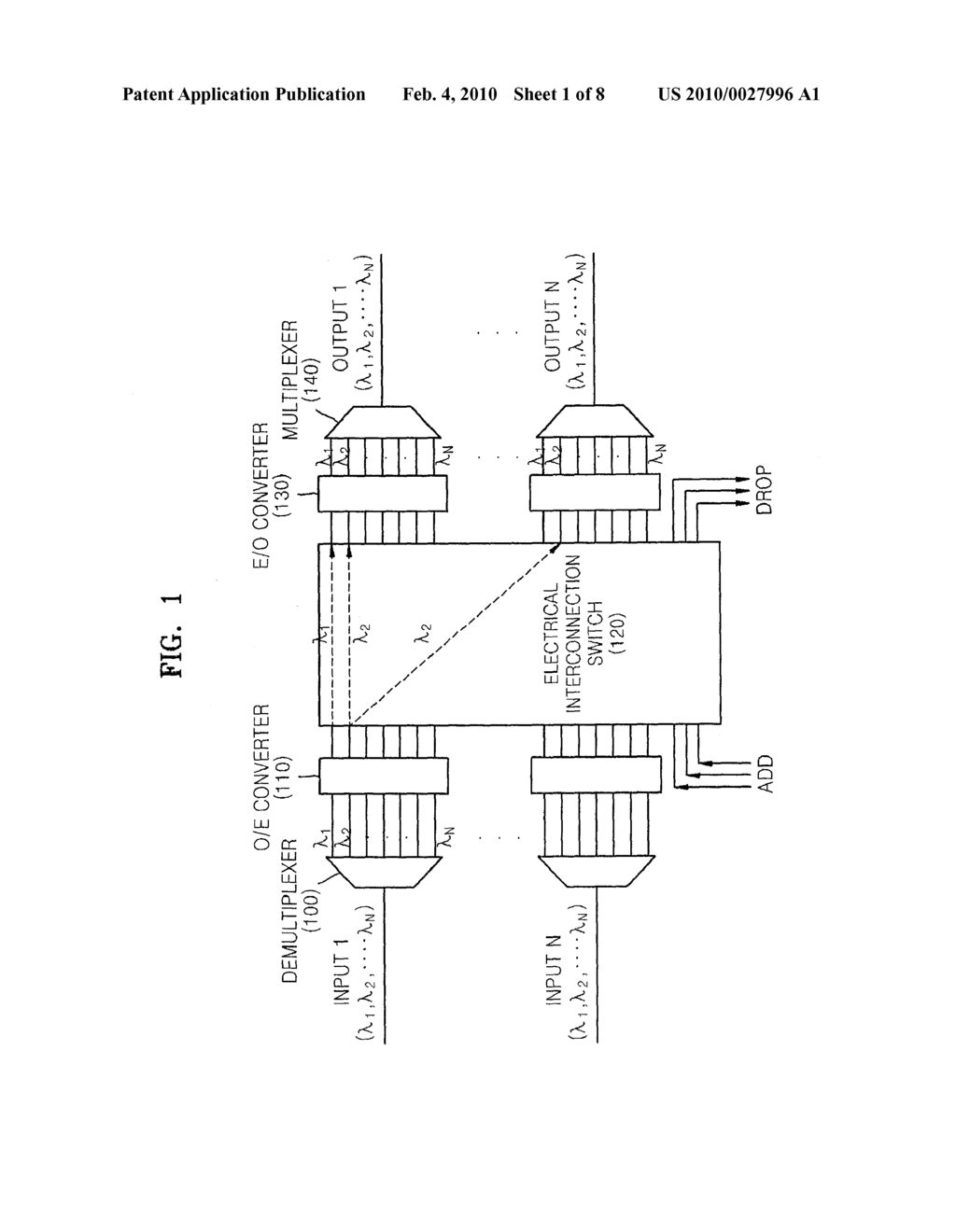 MULTI-DEGREE CROSS-CONNECTOR SYSTEM, OPERATING METHOD AND OPTICAL COMMUNICATION NETWORK USING THE SAME - diagram, schematic, and image 02