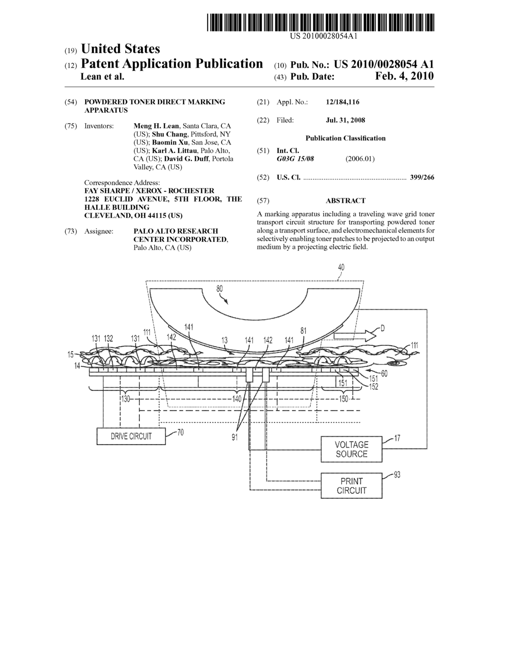 POWDERED TONER DIRECT MARKING APPARATUS - diagram, schematic, and image 01