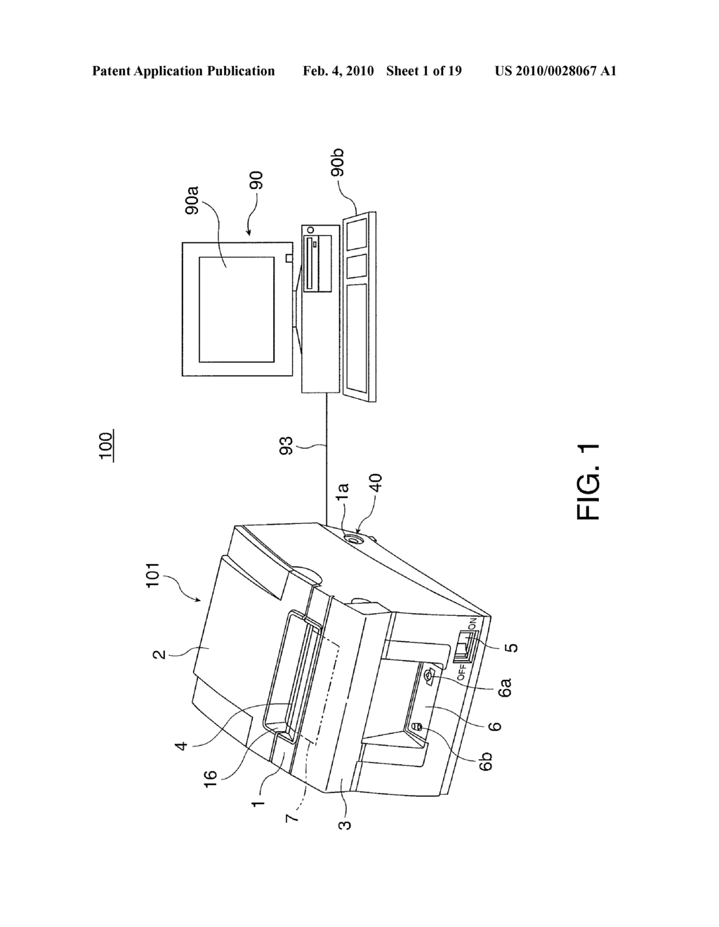 Printing Device, Printing System, and Near-End Notification Method - diagram, schematic, and image 02