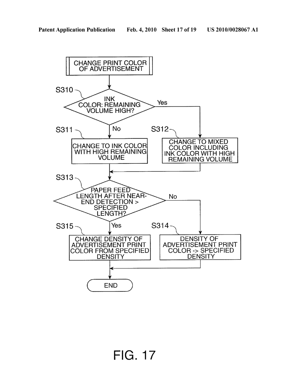 Printing Device, Printing System, and Near-End Notification Method - diagram, schematic, and image 18