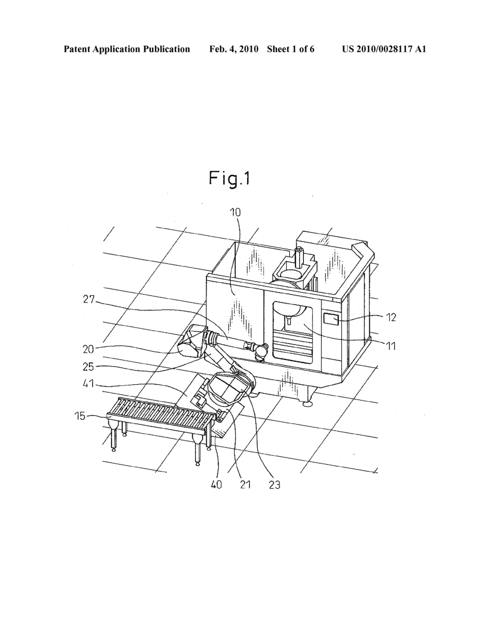 ROBOT SYSTEM USING ROBOT TO LOAD AND UNLOAD WORKPIECE INTO AND FROM MACHINE TOOL - diagram, schematic, and image 02