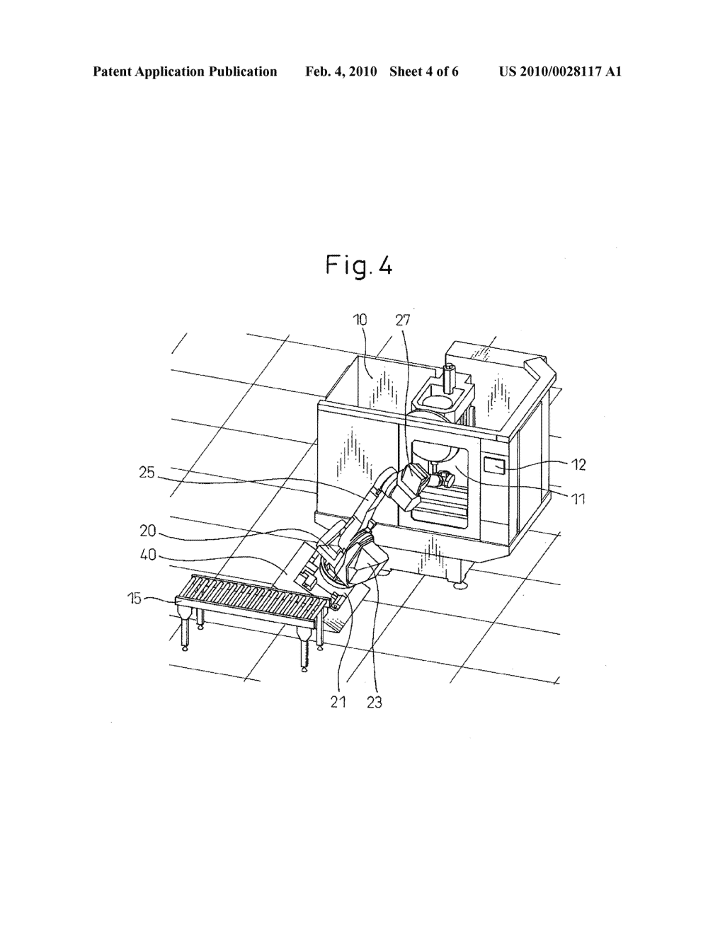 ROBOT SYSTEM USING ROBOT TO LOAD AND UNLOAD WORKPIECE INTO AND FROM MACHINE TOOL - diagram, schematic, and image 05