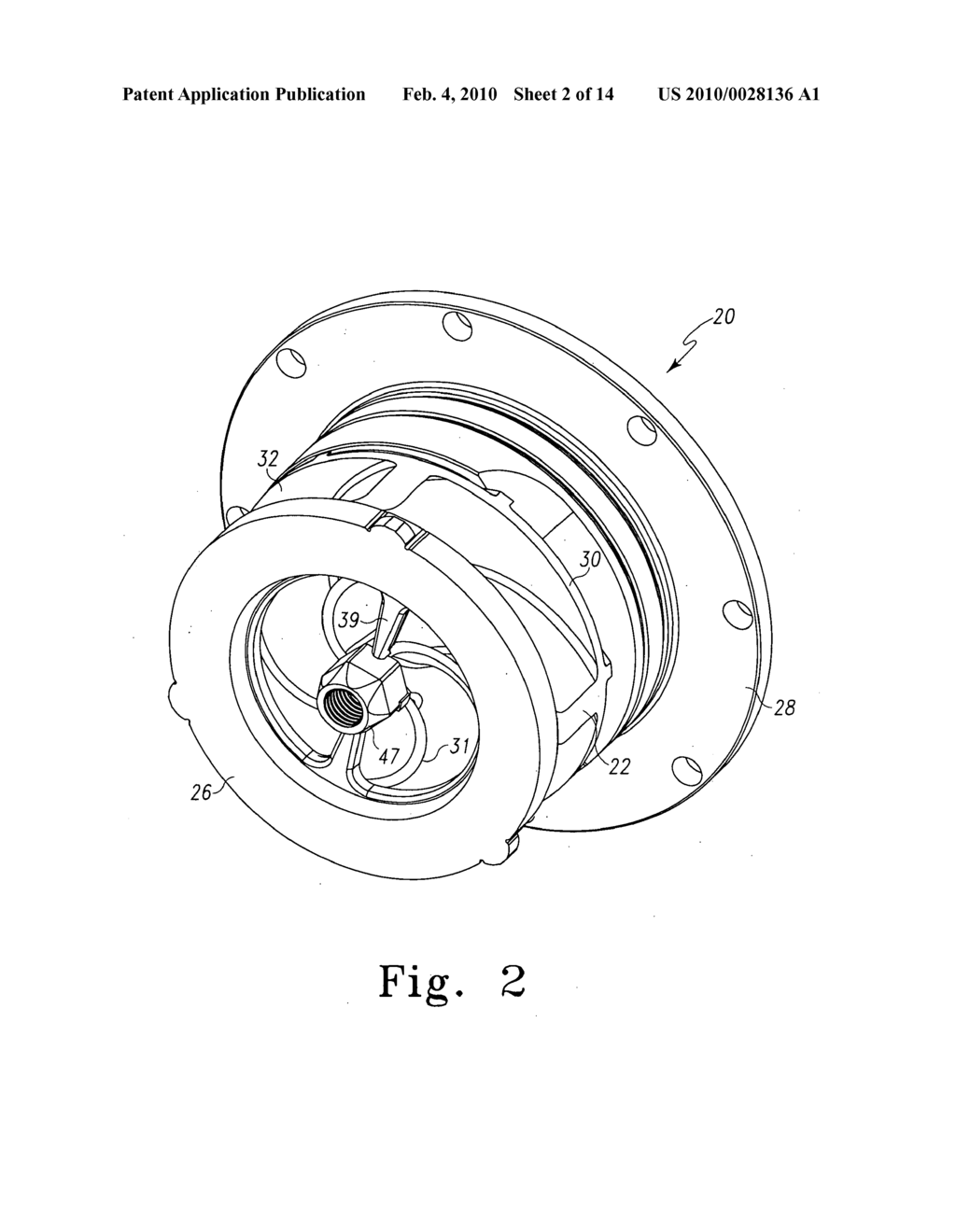 Centrifugal chopper pump with impeller assembly - diagram, schematic, and image 03