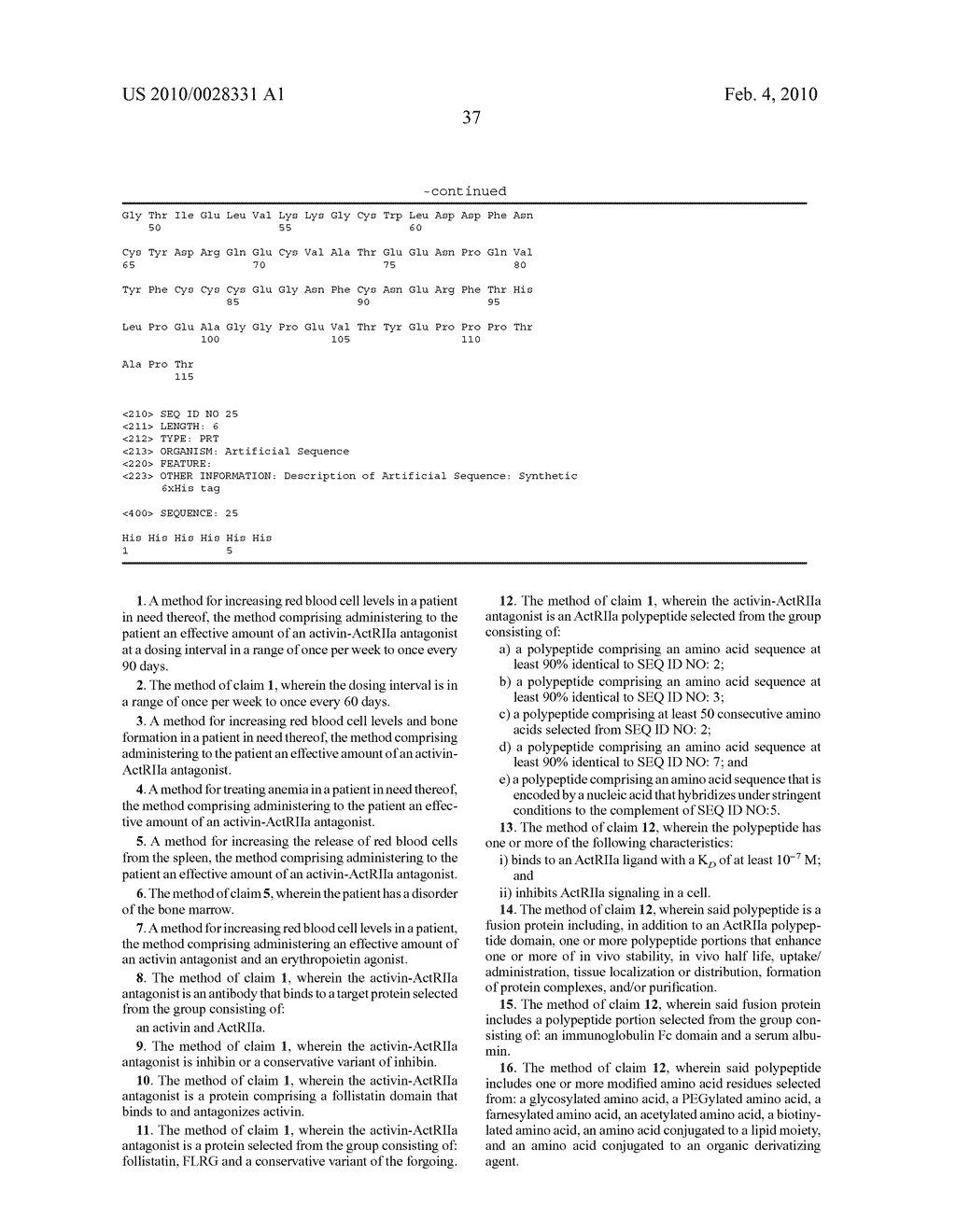 Antagonists of activin-actriia and uses for increasing red blood cell levels - diagram, schematic, and image 55