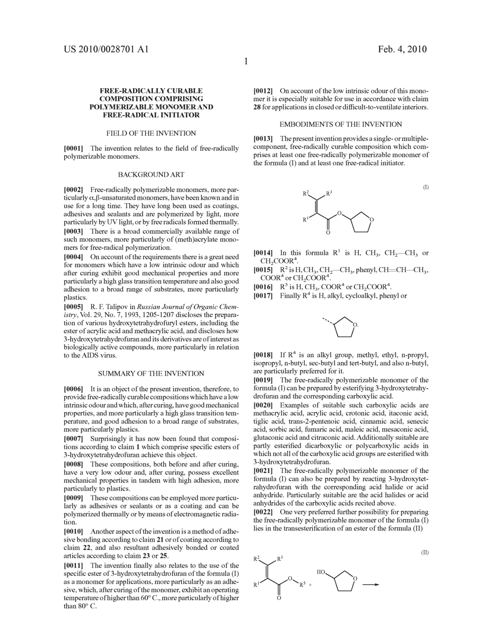 Free-radically curable composition comprising polymerizable monomer and free-radical initiator - diagram, schematic, and image 02