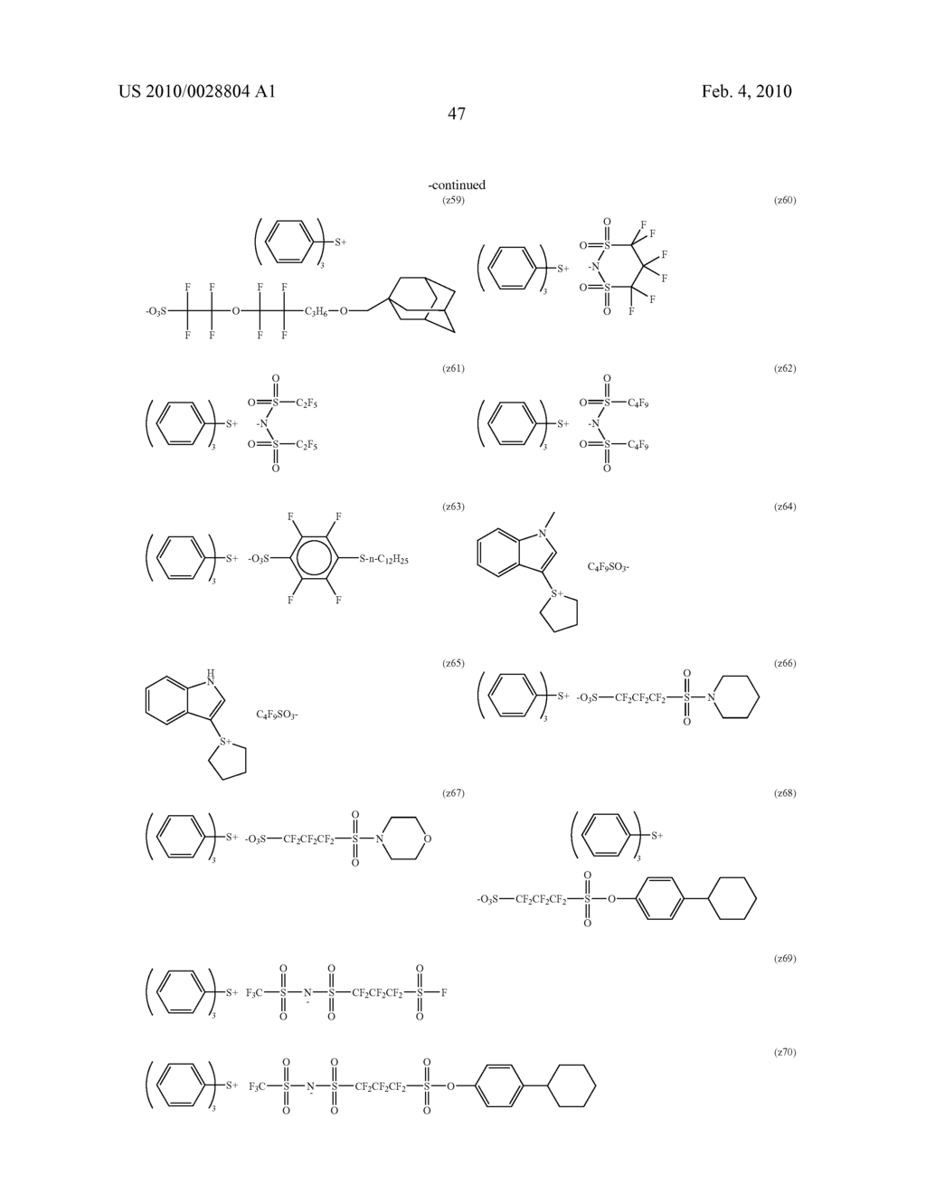 RESIST COMPOSITION AND METHOD OF FORMING PATTERN THEREWITH - diagram, schematic, and image 49