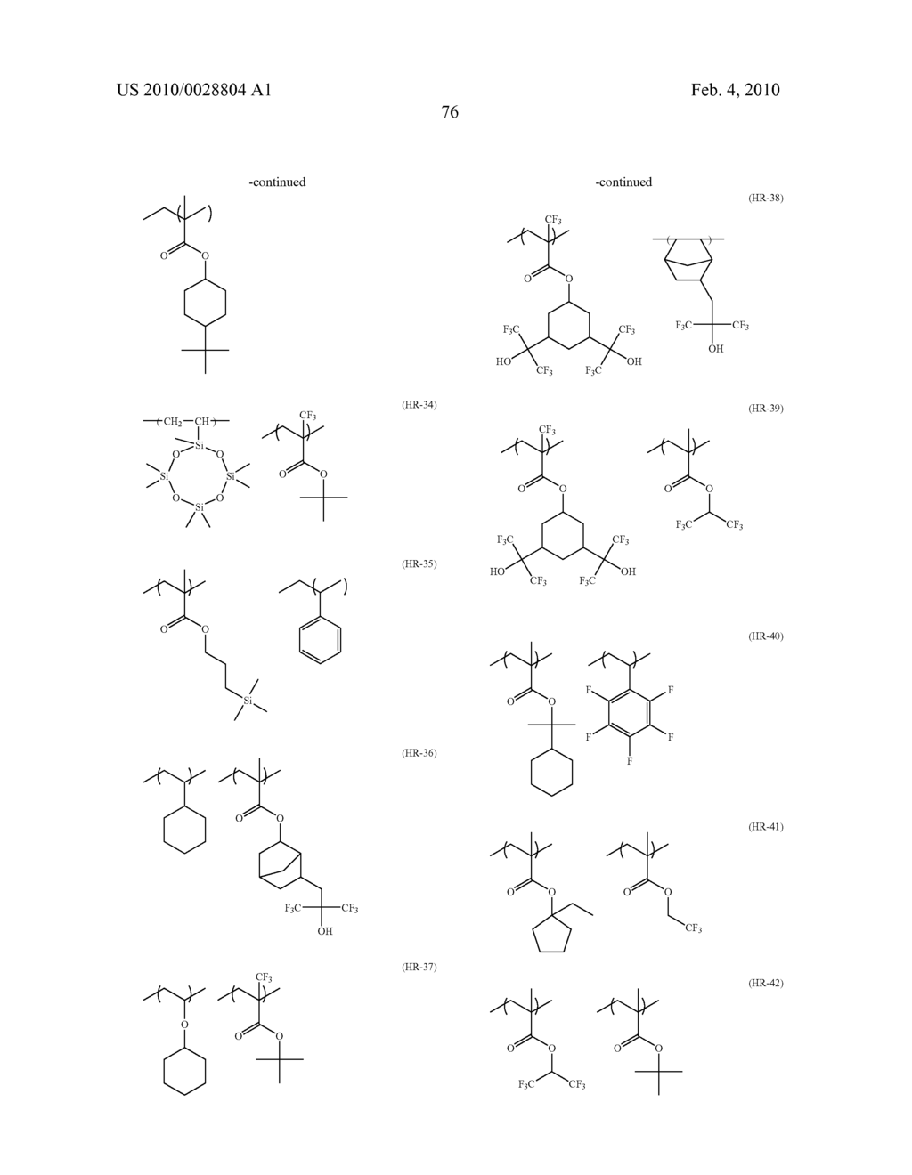 RESIST COMPOSITION AND METHOD OF FORMING PATTERN THEREWITH - diagram, schematic, and image 78