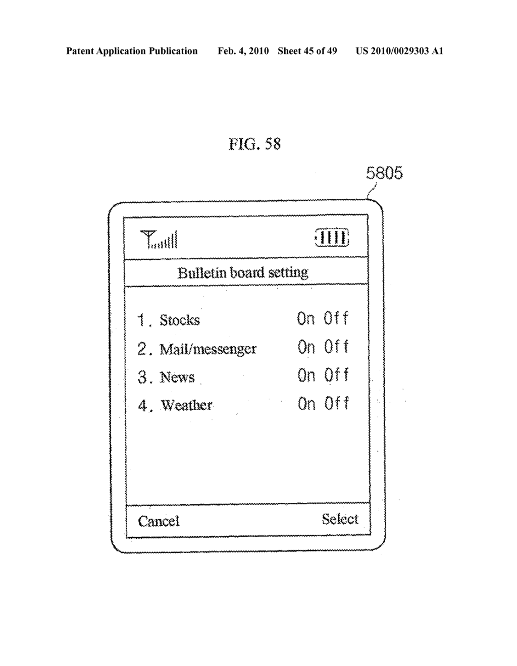 Method and apparatus for displaying messages in an idle state of mobile terminal, driving an application for an idle state in a mobile terminal and providing idle state contents for a mobile terminal - diagram, schematic, and image 46