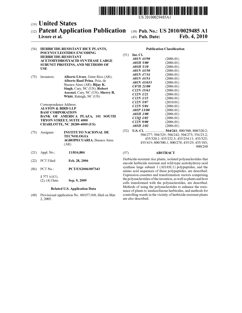 HERBICIDE-RESISTANT RICE PLANTS, POLYNUCLEOTIDES ENCODING HERBICIDE-RESISTANT ACETOHYDROXYACID SYNTHASE LARGE SUBUNIT PROTEINS, AND METHODS OF USE - diagram, schematic, and image 01