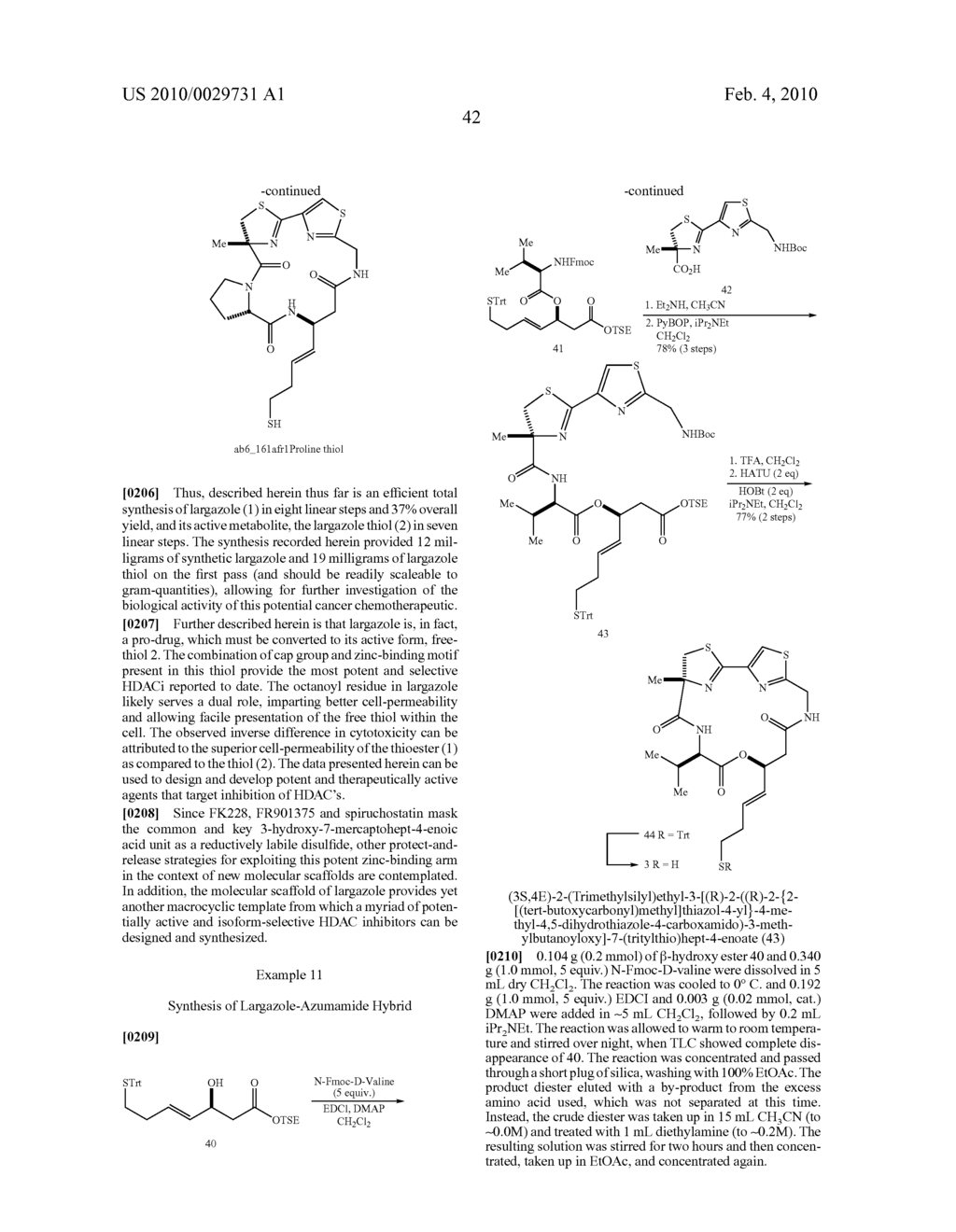 Method for preparing largazole analogs and uses thereof - diagram, schematic, and image 48