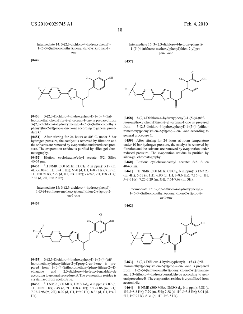 DERIVATIVES OF SUBSTITUTED 3-PHENYL-1-(PHENYLTHIENYL)PROPAN-1-ONES AND OF 3-PHENYL-1-(PHENYLFURANYL) PROPAN-1-ONES, PREPARATION AND USE - diagram, schematic, and image 31