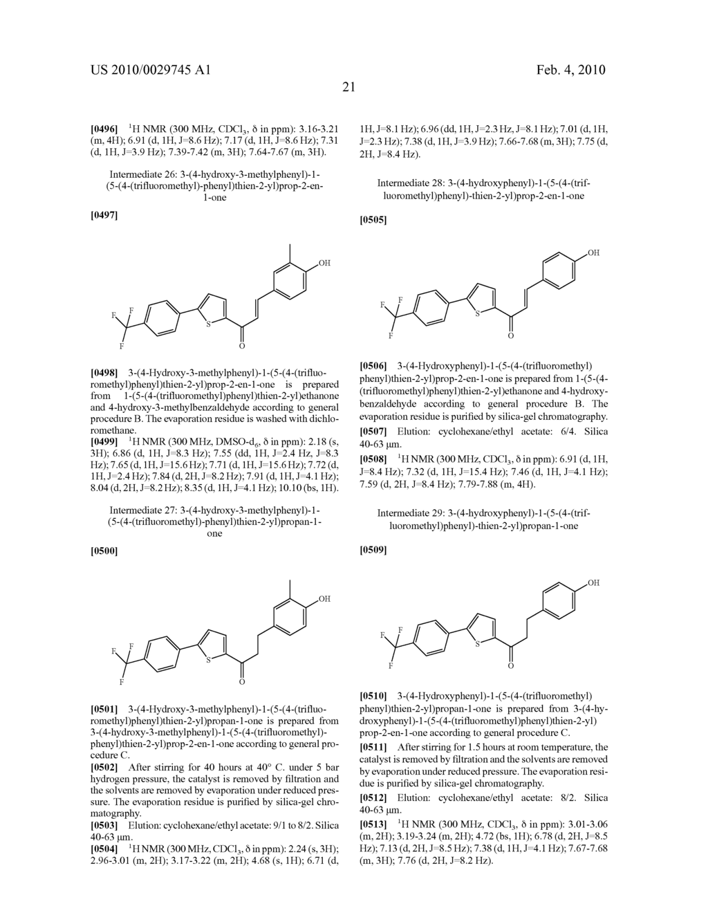 DERIVATIVES OF SUBSTITUTED 3-PHENYL-1-(PHENYLTHIENYL)PROPAN-1-ONES AND OF 3-PHENYL-1-(PHENYLFURANYL) PROPAN-1-ONES, PREPARATION AND USE - diagram, schematic, and image 34