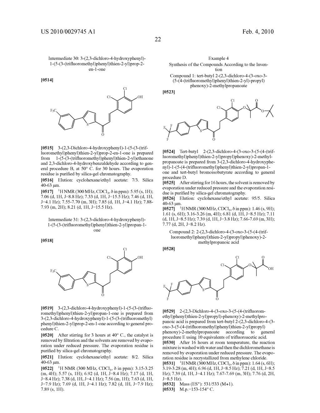 DERIVATIVES OF SUBSTITUTED 3-PHENYL-1-(PHENYLTHIENYL)PROPAN-1-ONES AND OF 3-PHENYL-1-(PHENYLFURANYL) PROPAN-1-ONES, PREPARATION AND USE - diagram, schematic, and image 35