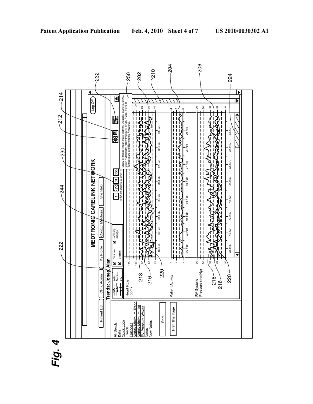 METHOD FOR DISPLAYING TRENDED DATA RETRIEVED FROM A MEDICAL DEVICE - diagram, schematic, and image 05