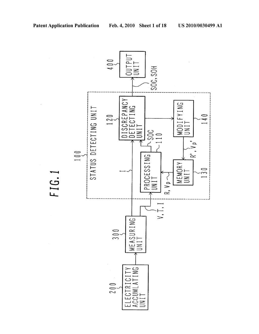 Status Detector for Power Supply, Power Supply, and Initial Characteristic Extracting Device for Use with Power Supply - diagram, schematic, and image 02