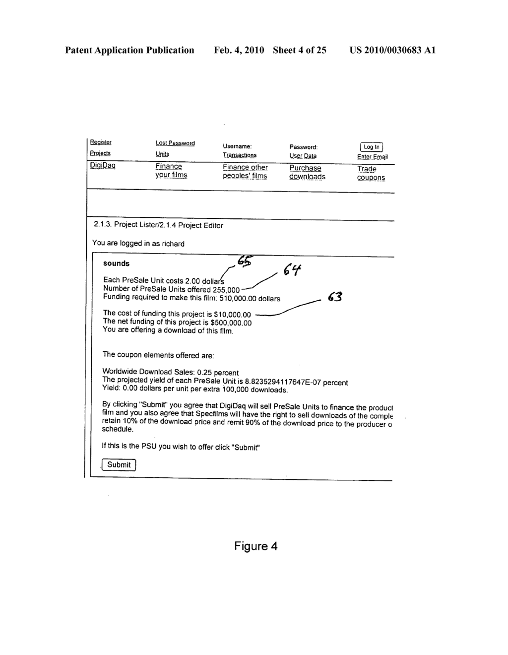 METHOD FOR FINANCING AND DISTRIBUTING MEDIA PROJECTS - diagram, schematic, and image 05