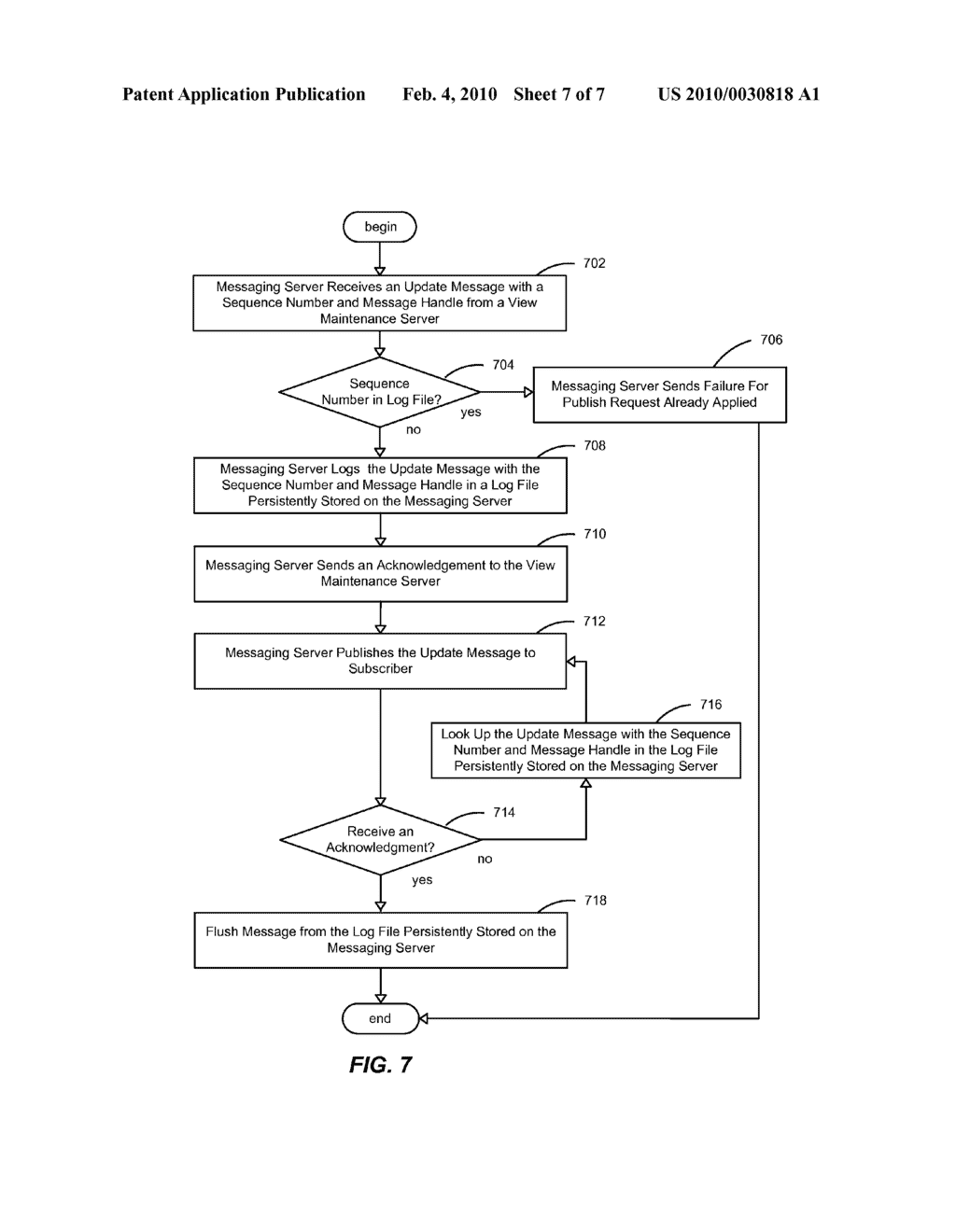 SYSTEM AND METHOD FOR APPLYING ONCE A TRANSACTION DELIVERED IN A MESSAGE PUBLISHED ASYNCHRONOUSLY IN A DISTRIBUTED DATABASE - diagram, schematic, and image 08