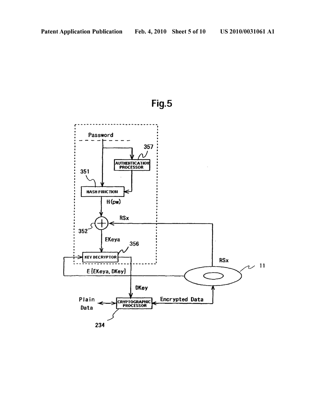 Data storage device and management method of cryptographic key thereof - diagram, schematic, and image 06