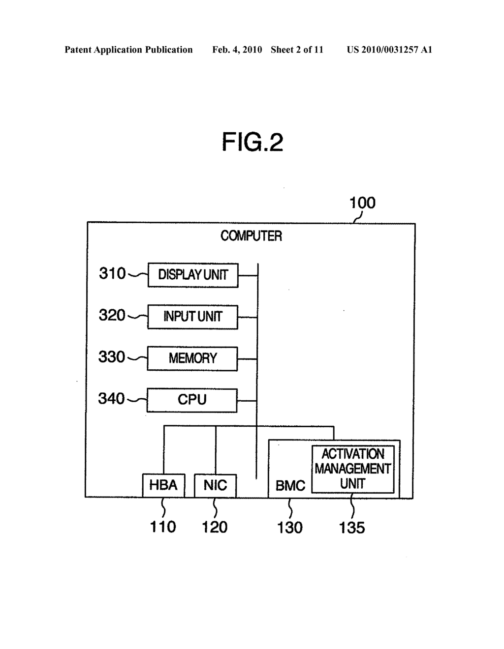 COMPUTER SYSTEM, VIRTUAL COMPUTER SYSTEM, COMPUTER ACTIVATION MANAGEMENT METHOD AND VIRTUAL COMPUTER ACTIVATION MANAGMENT METHOD - diagram, schematic, and image 03