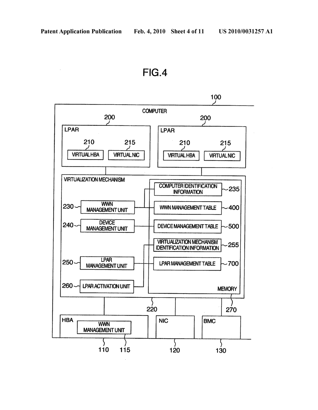 COMPUTER SYSTEM, VIRTUAL COMPUTER SYSTEM, COMPUTER ACTIVATION MANAGEMENT METHOD AND VIRTUAL COMPUTER ACTIVATION MANAGMENT METHOD - diagram, schematic, and image 05