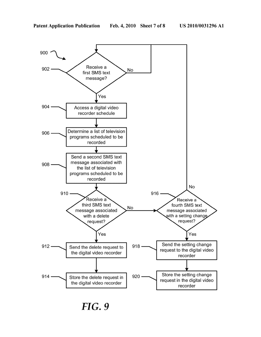 System and Method for Using Short Message Service Text Messaging to Schedule a Recording of a Television Program - diagram, schematic, and image 08