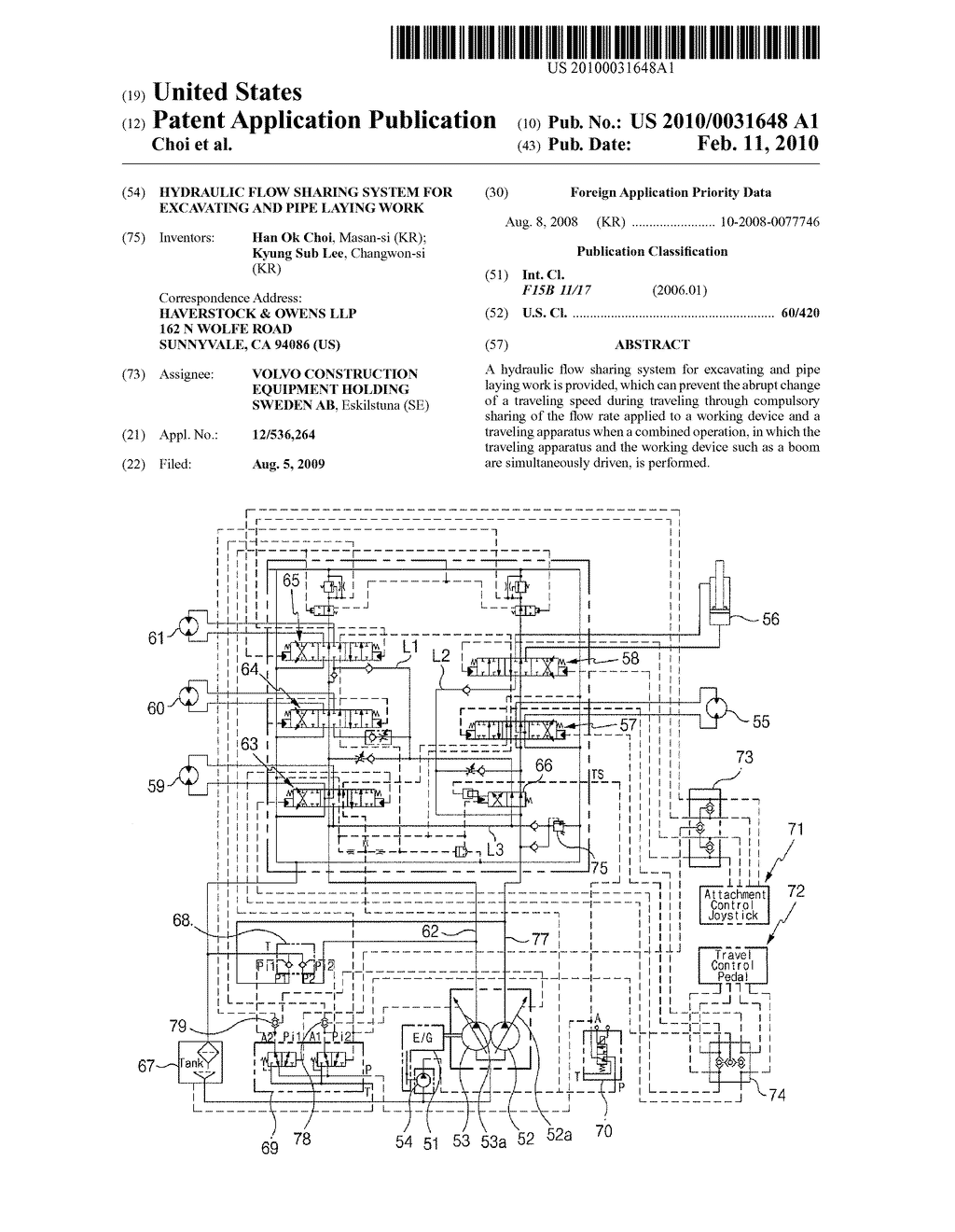 HYDRAULIC FLOW SHARING SYSTEM FOR EXCAVATING AND PIPE LAYING WORK - diagram, schematic, and image 01