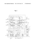 HYDRAULIC FLOW SHARING SYSTEM FOR EXCAVATING AND PIPE LAYING WORK diagram and image