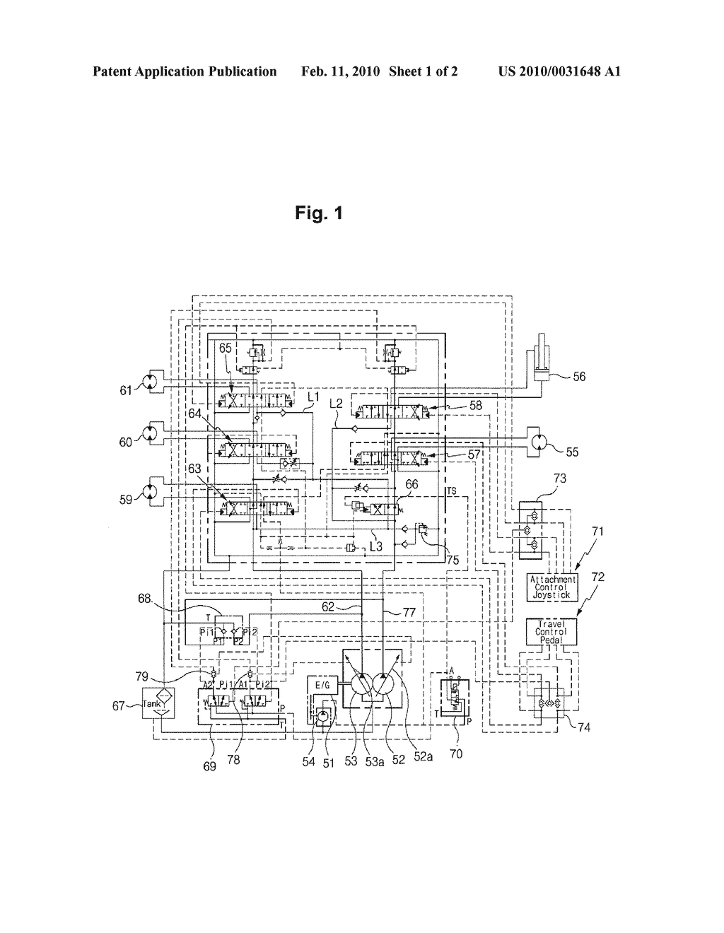 HYDRAULIC FLOW SHARING SYSTEM FOR EXCAVATING AND PIPE LAYING WORK - diagram, schematic, and image 02