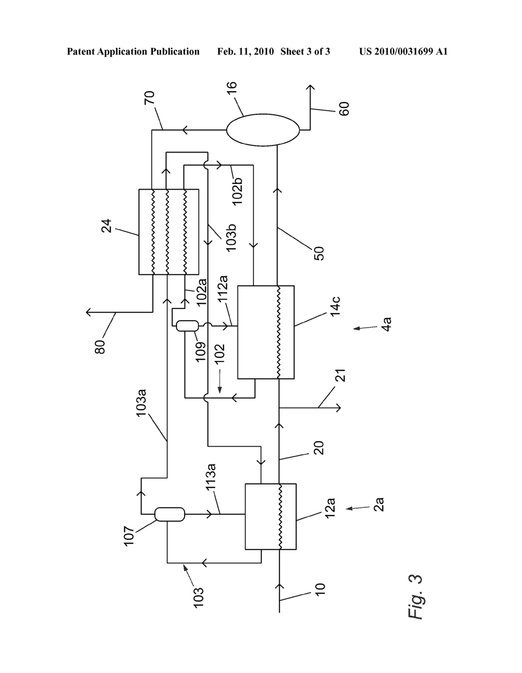 METHOD AND APPARATUS FOR LIQUEFYING A HYDROCARBON STREAM - diagram, schematic, and image 04