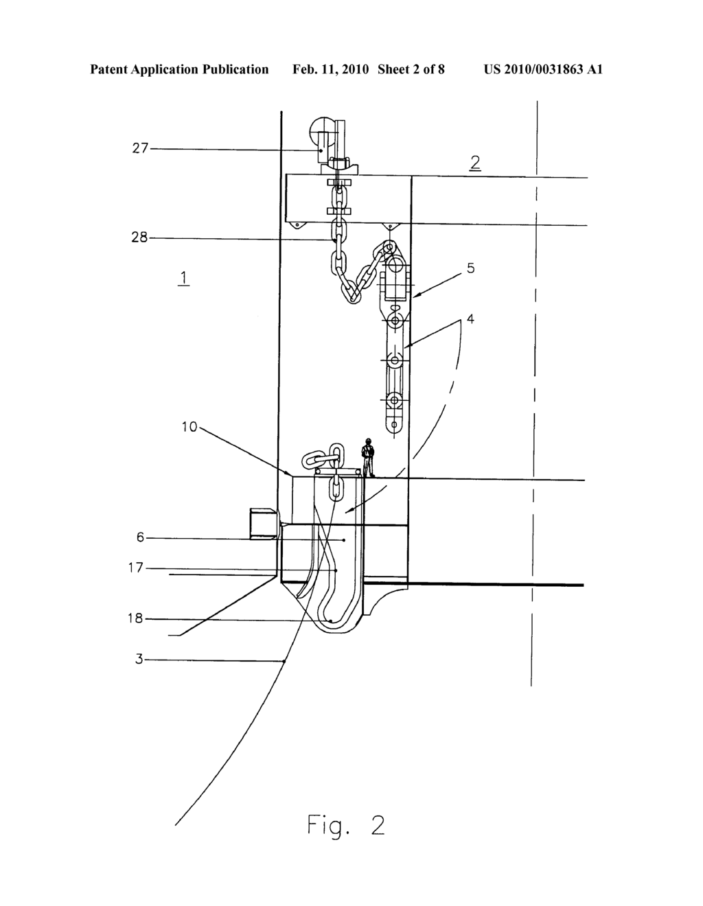 MOORING CHAIN CONNECTOR ASSEMBLY FOR A FLOATING DEVICE - diagram, schematic, and image 03