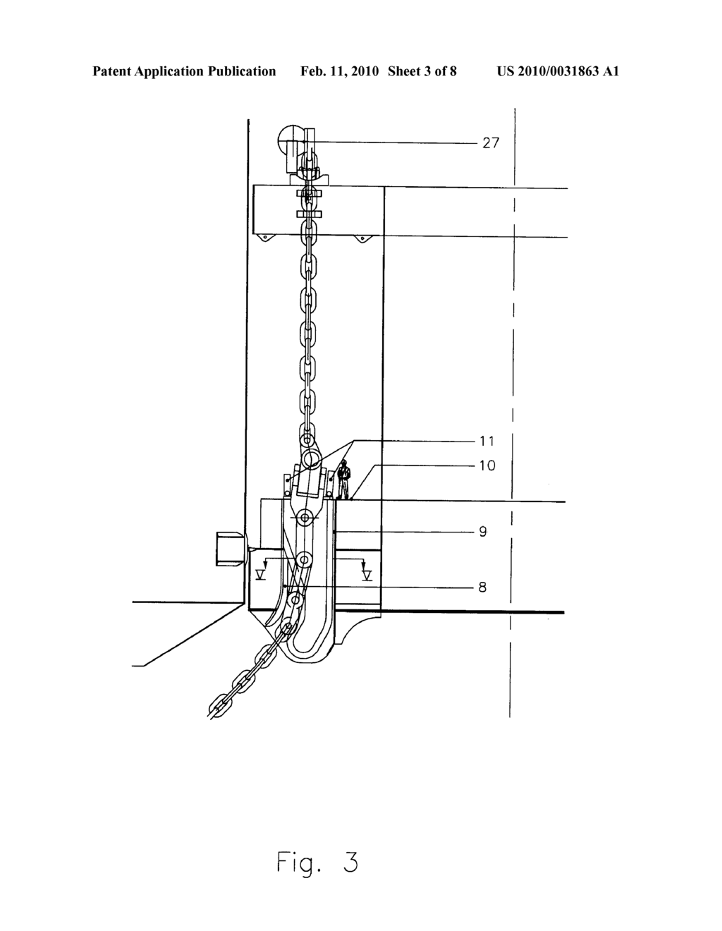 MOORING CHAIN CONNECTOR ASSEMBLY FOR A FLOATING DEVICE - diagram, schematic, and image 04