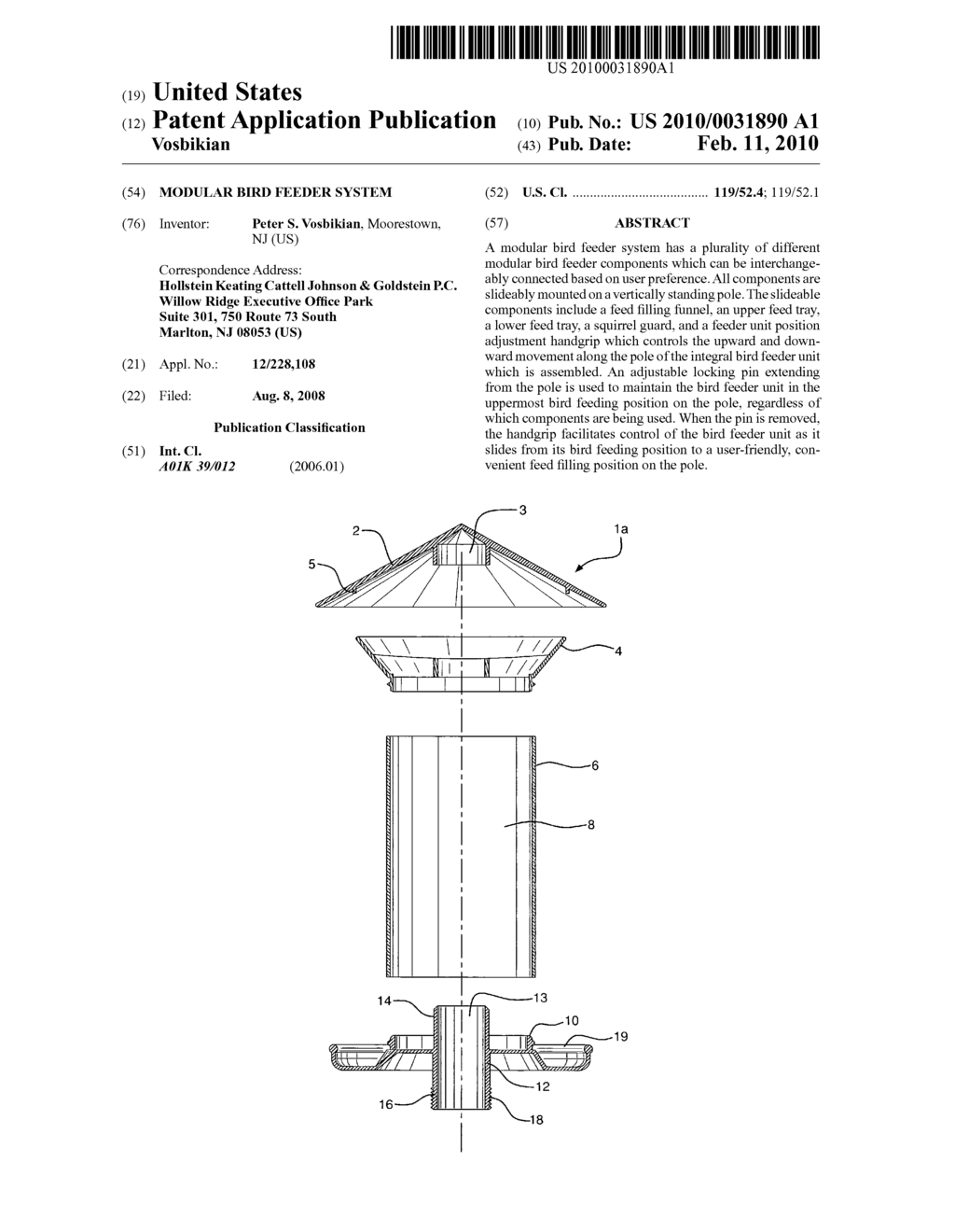 Modular bird feeder system - diagram, schematic, and image 01