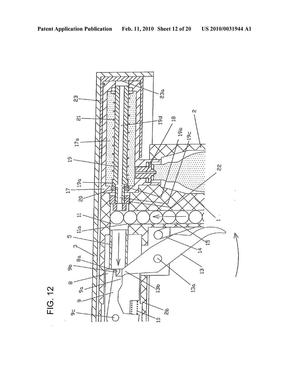 Air gun with a blowback mechanism - diagram, schematic, and image 13