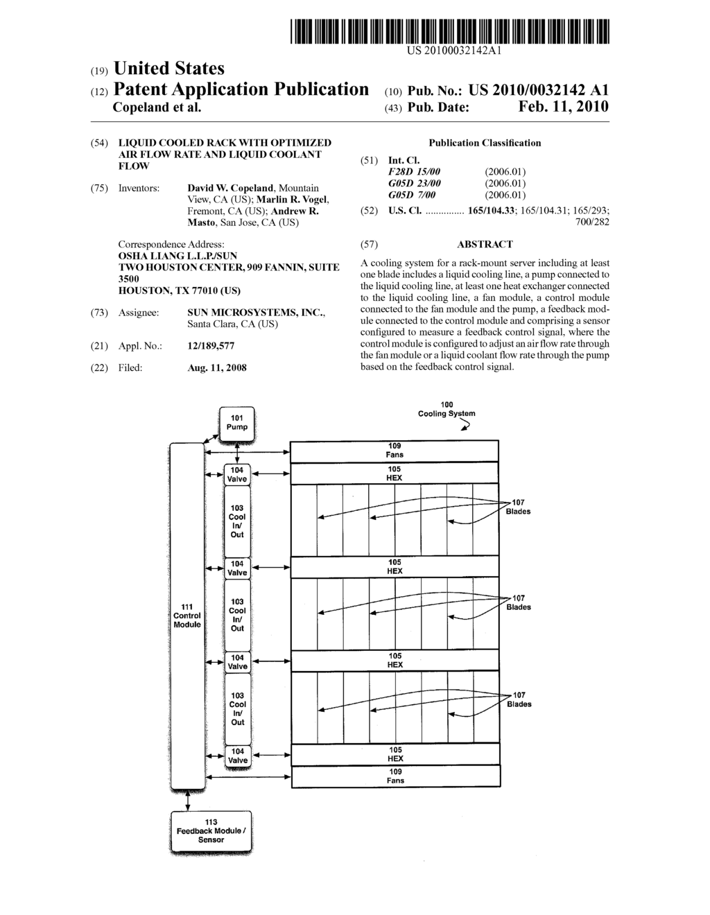 LIQUID COOLED RACK WITH OPTIMIZED AIR FLOW RATE AND LIQUID COOLANT FLOW - diagram, schematic, and image 01